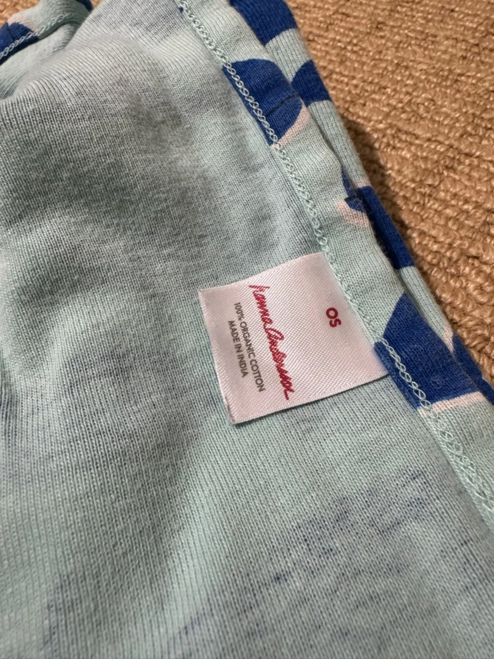 Hanna Andersson Whale Print Swaddle/Blanket - Light Blue and Navy